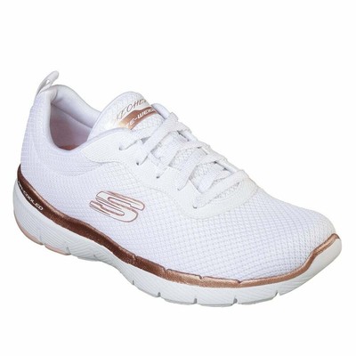 skechers rose gold trainers