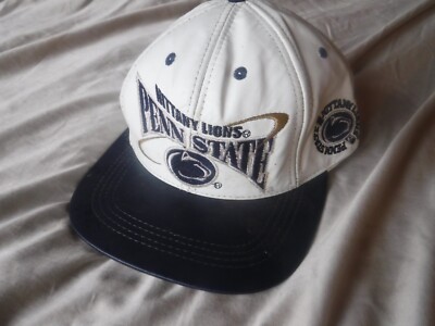 Penn State White Leather Adjustable One Size Fits All Hat Pre