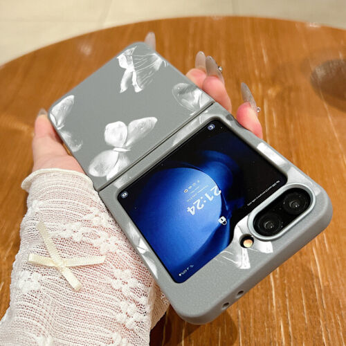 Butterfly für Samsung Galaxy Z Flip6 Z Flip5 4 3 Magnet Leder TPU Case Hülle - Bild 14 von 29