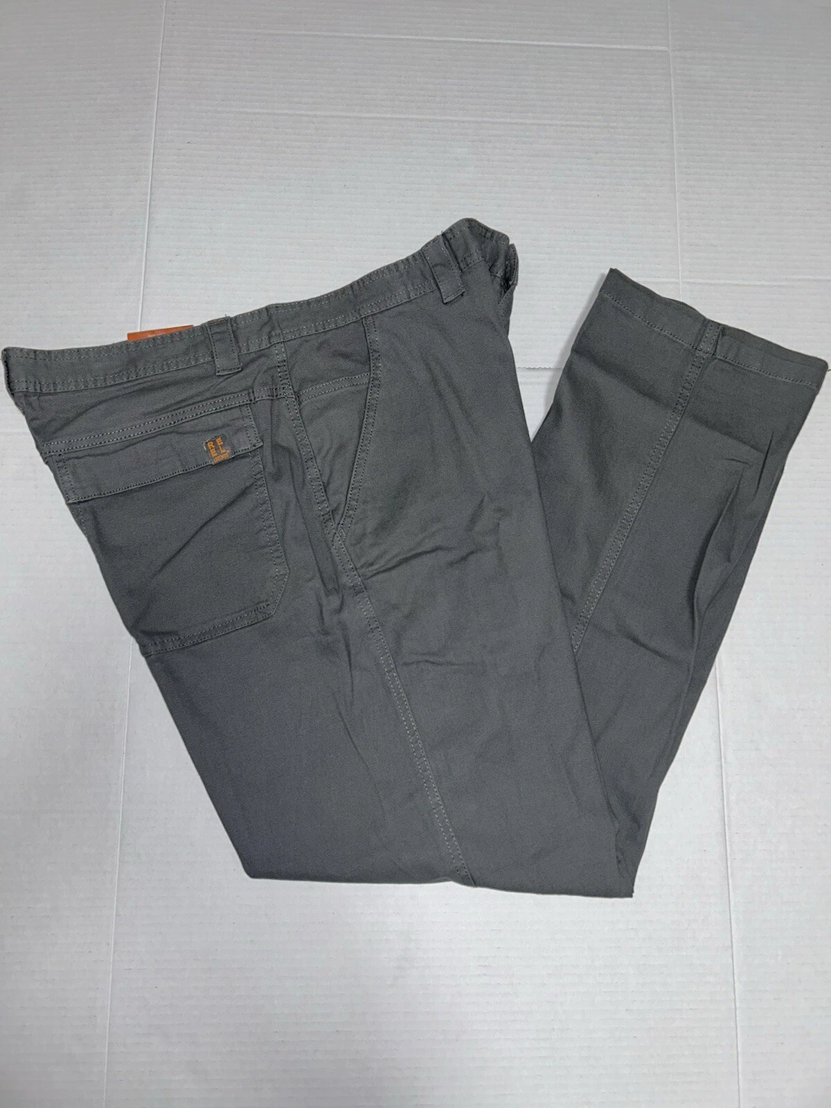 Reel Legends Canvas Pants, Stretch Men's Size 38x32 Gray Fishing Outdoors