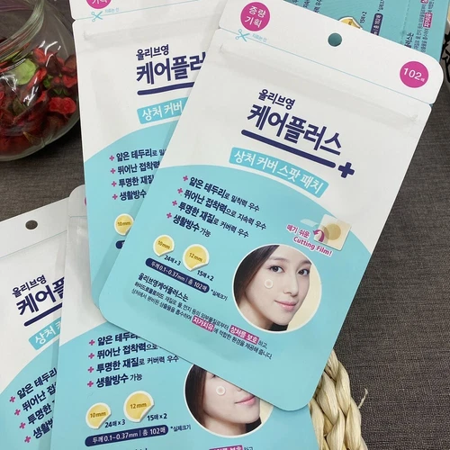 Olive Young Acne Pimple Sticker Heal Patch Treatment Korea Blue Thin Transparent