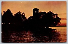 New York Chautauqua Miller Bell Tower Sunset Postcard, C27
