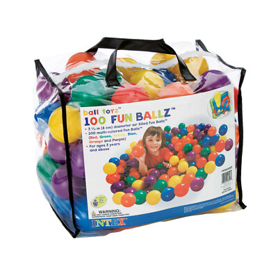 Intex 100 bunte Bälle Fun Ball Ø 8 cm Bällebad Spielbälle Kinderbälle 49600