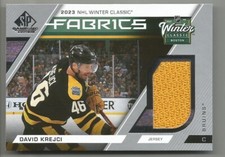2023-24 SP Game Used  DAVID KREJCI  Winter Classic Fabrics Boston
