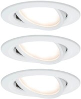 Paulmann Ebl Set Nova Coin 3-Stepdim Rd Schw Led 3X6W 2700K 230V Weiß Matt/Alu