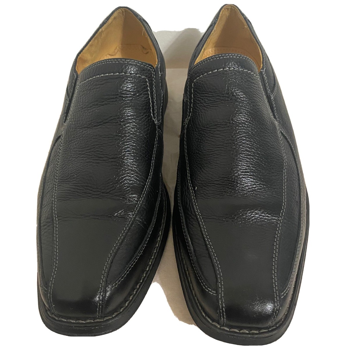 SANDRO M‎ Mens Black Leather Comfort Sole Gel Dress Shoes Size 10D Glazed leather dress shoes in Black for Men | Sandro Paris main image 3