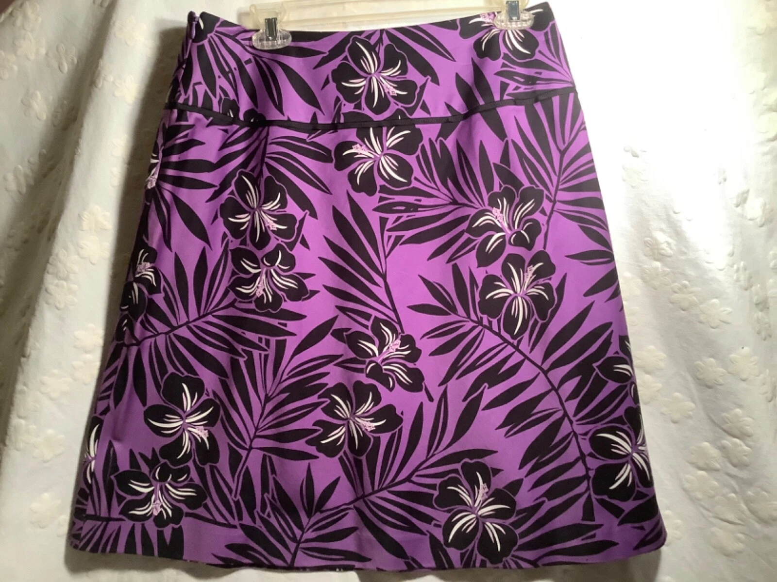 Laura Scott 12 W/Lining Tropical Purple Black White New!-U.S.Domestic Ship only