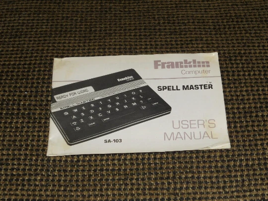 Винтажная электронная проверка орфографии Franklin Spell Master компьютерная модель SA-103 - Изображение 4 из 4