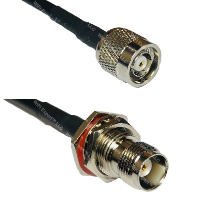RFC240UF RP-TNC MALE to TNC FEMALE BULKHEAD Coax RF Cable USA-Ship Lot