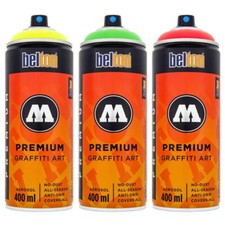 Molotow Premium Neon 400 ml - bombolette spray graffiti 8 colori vernice spray fai da te