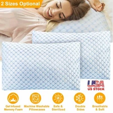 Cooling Memory Foam Pillow Bed Pillows for Sleeping Neck Pain Relief King/Queen