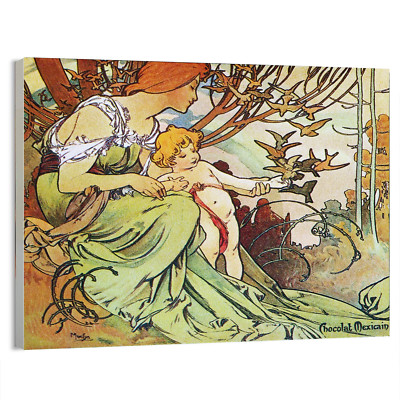 1897 Enfance Childhood Alphonse Mucha  Movie Poster or Canvas