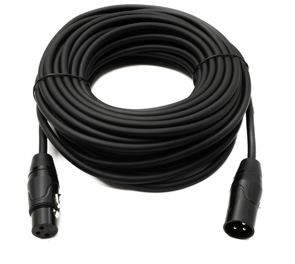SYSTEM-S Audio Kabel 15 M Xlr 3 Pin Stecker Zu Buchse In Schwarz-image