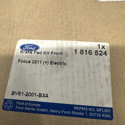 Genuine Ford Focus Mk3 Front Brake Pad 2013-2015 Amp Electric 