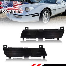 Smoke Lens Front Corner Turn Signal Side Marker Lights For 1984-1987 Corvette C4