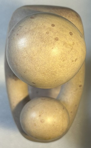 Modern Art Minimalist Carved Stone Statue Parent Child Kenya VTG MCM 10.5x4.5” - Picture 9 of 12
