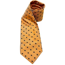 ALTEA MILANO 100% SILK SETA TIE YELLOW CRAVATTA NECKTIE MADE IN ITALY