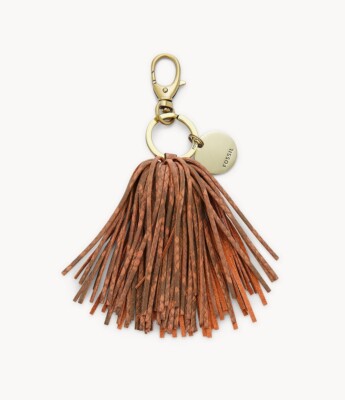 Fossil Schlsselanhnger Quaste Tassle Keychain Split Ring Eco Leather