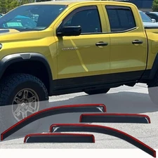 2023-2026 Chevy Colorado GMC Canyon Smoke IN CHANNEL Door Window Vent Visors