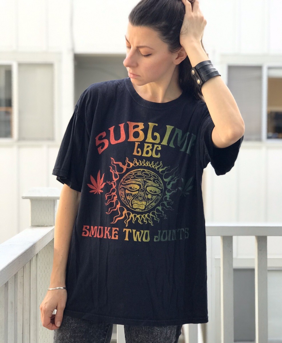 Vintage Sublime Graphic T Shirt LBC Smoke Two Joints Vtg