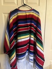 Multicolor Poncho Western Halloween/costume unisex