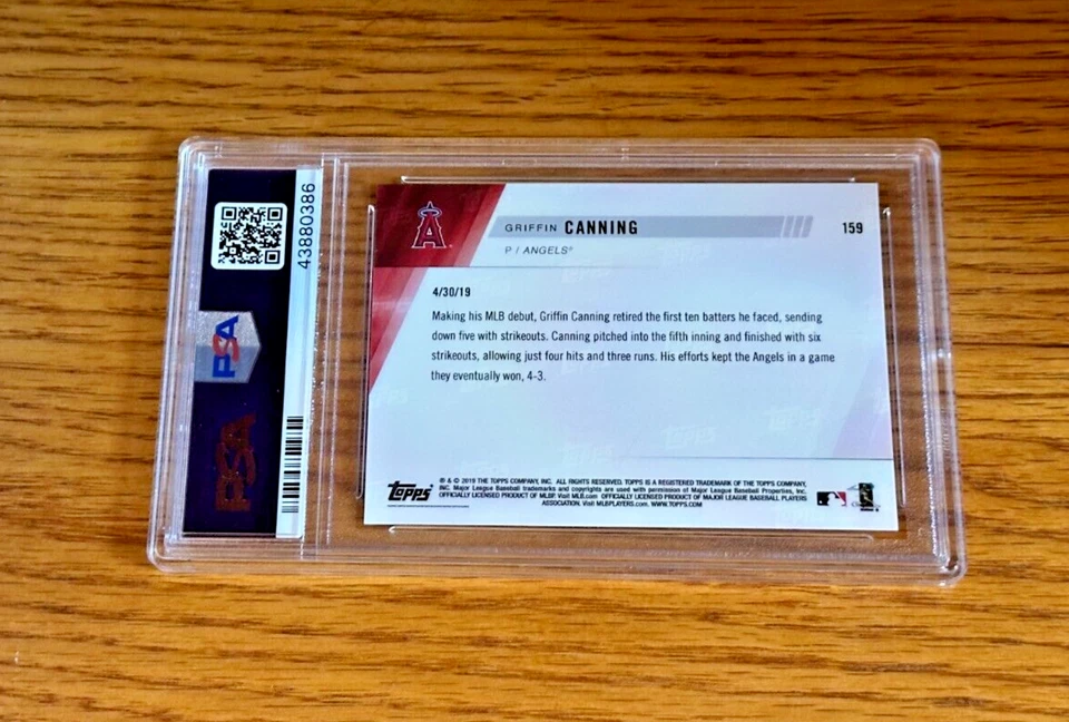 GRIFFIN CANNING 2019 Topps Now #159 Gem Mint PSA 10 Rookie RC SP */558 - Image 2 of 2