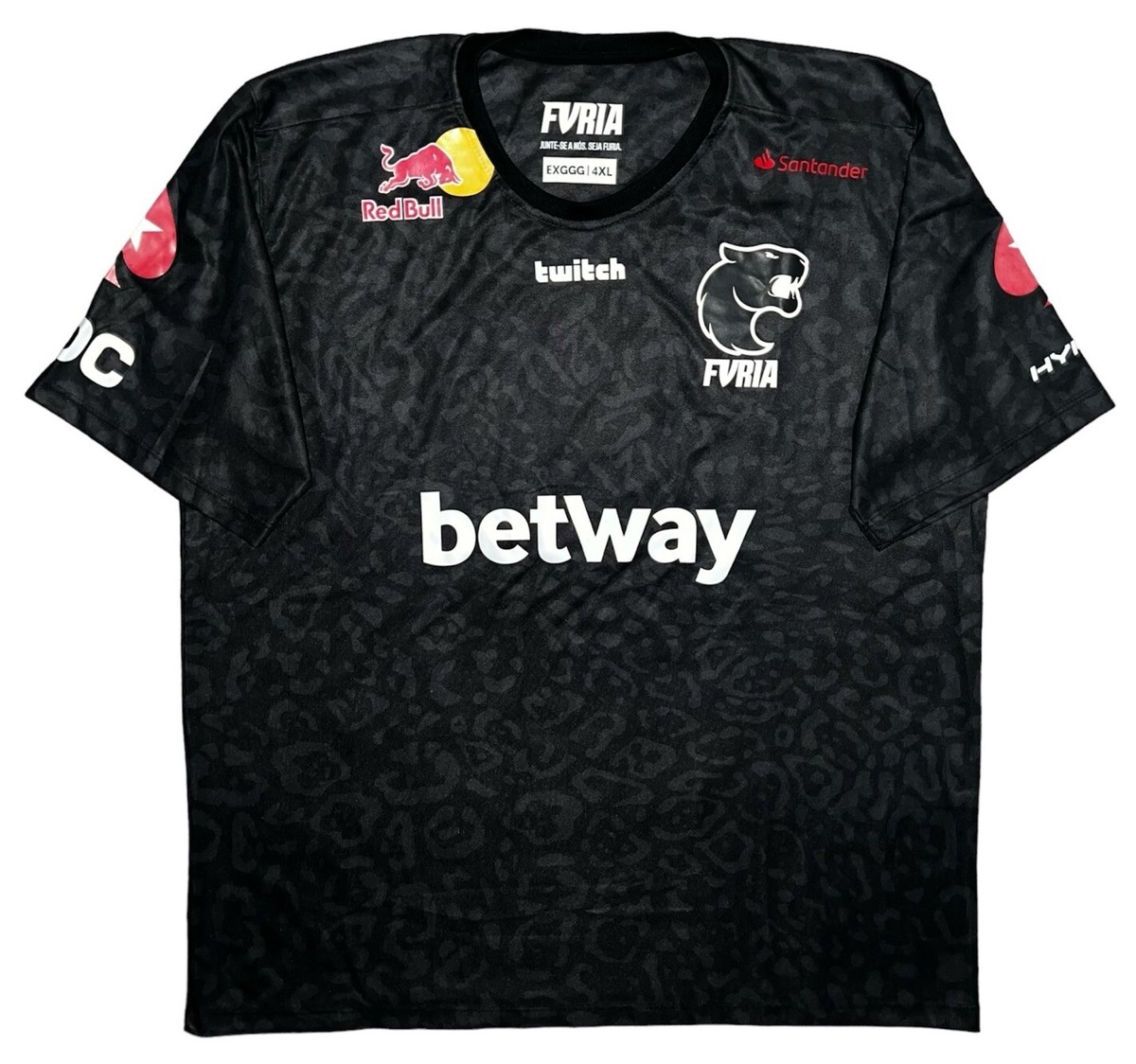 Men's Furia Twitch Red Bull Sports 2021 Black Jersey 4XL UK