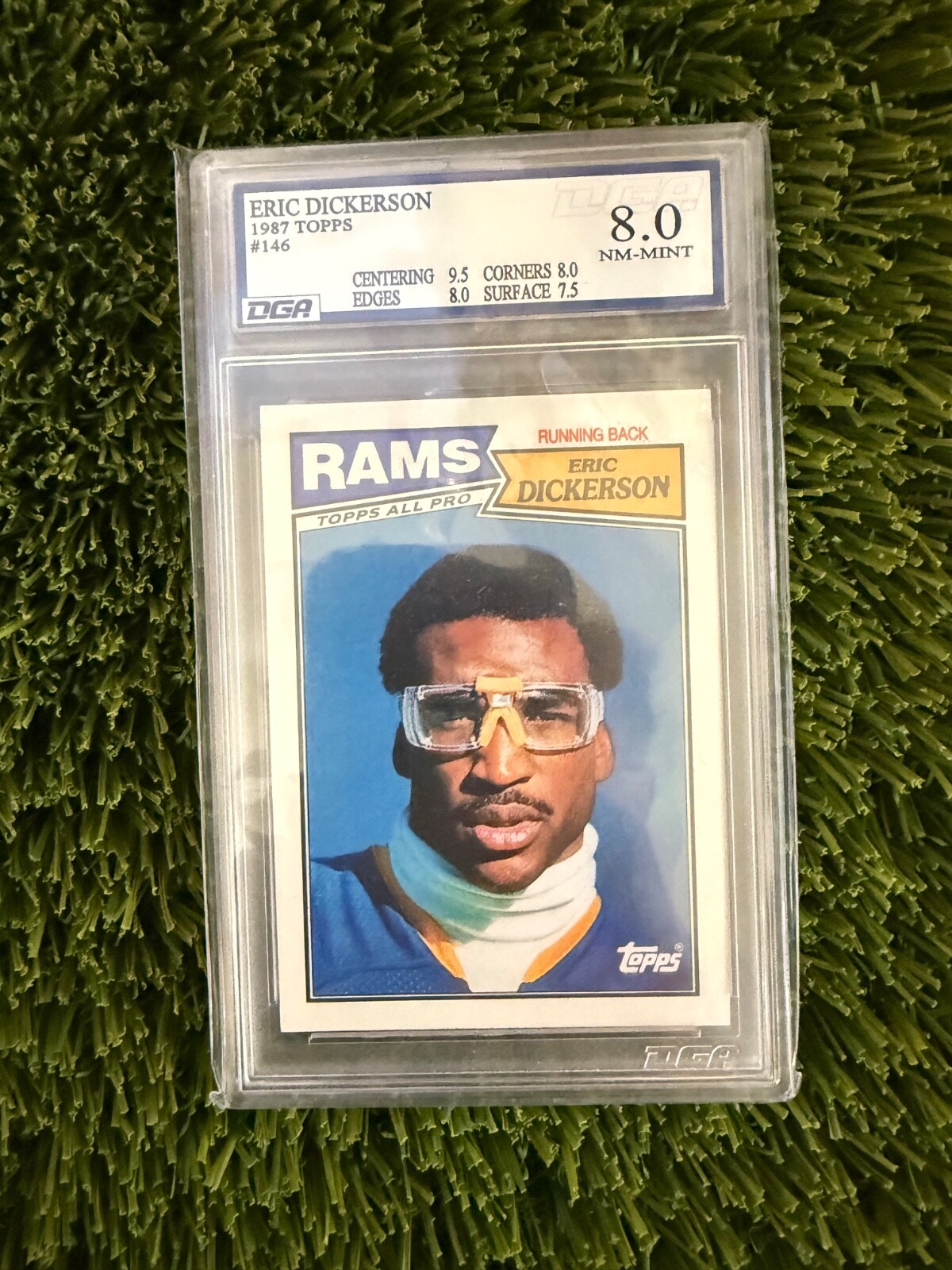 1987 TOPPS ERIC DICKERSON #146 PSA 8 HOF LA RAMS COLTS ALLPRO FOOTBALL CARD NMMT