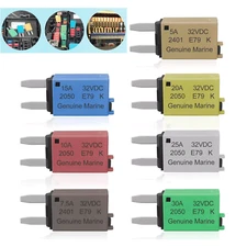 84PCS 5/7.5/10/15/20/25/30A Manual Reset Mini ATM Circuit Breaker Blade Fuse US