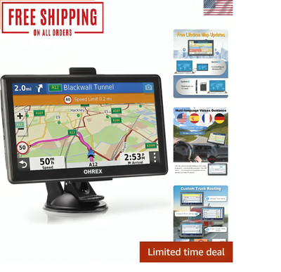 7-Inch Commercial GPS with Bluetooth Calling, Voice Alerts & Lifetime Updates