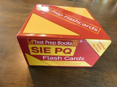 SIE  PQ Test Prep Flashcards Like New, Open Box