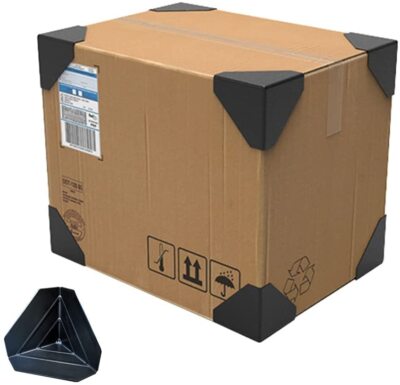 Express Carton Box Corner Guards Kunststoff Dreieck Ecke Protector Caps Schwarz