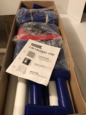 Highlights 3-In-1 Baseball Stop Field Bounder-Strike Zone-Backstop NEW Boxed