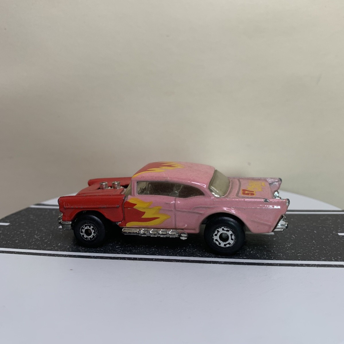 1979 Matchbox Lesney Superfast '57 Chevy Bel Air Pink w/Red