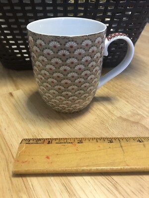 PIP Studio Porcelain Fans & Dots Brown With Gold Trim Tea Cup Mug From Amsterdam