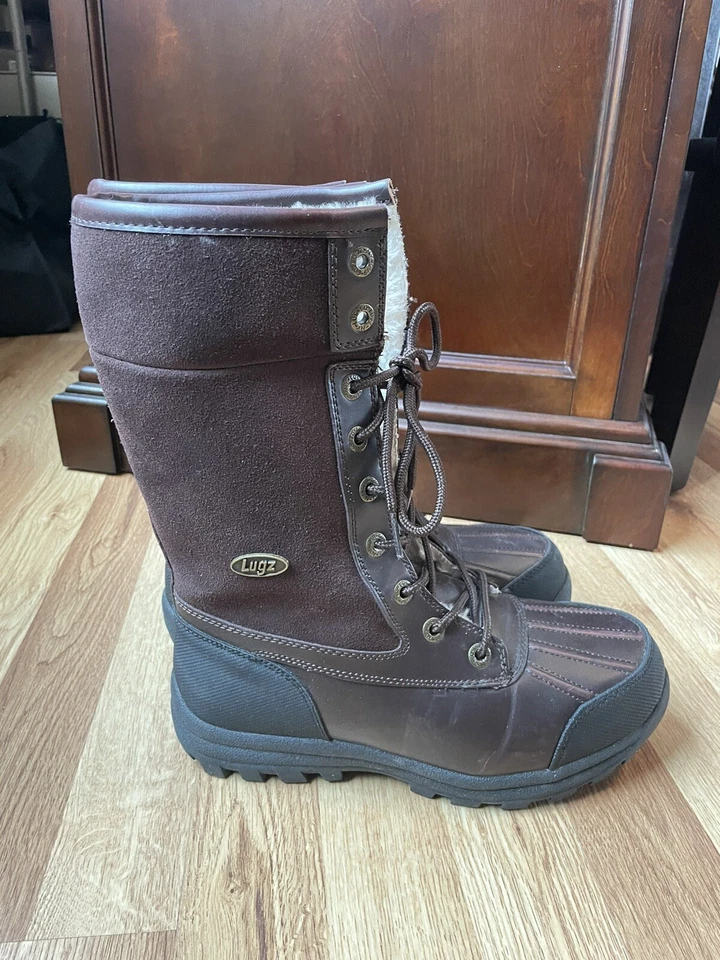 Lugz Mujer Talla 8 Marrón Botas de Nieve! ¡Forrado de piel sintética! Foto 3 de 4