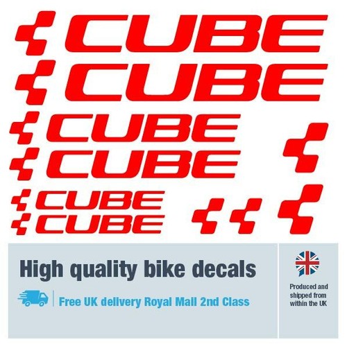 Cube bike labels / decals with free bike protection (25 pack) - 20+ colours - Picture 19 of 27