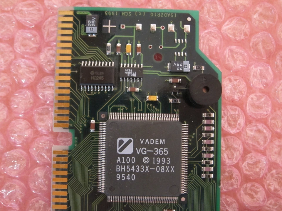 Vintage VADEM ISA Dual SCSI Controller Card VG-365 PCB 9540 - ISAS2R10 SCM 1995 - Image 2 of 4