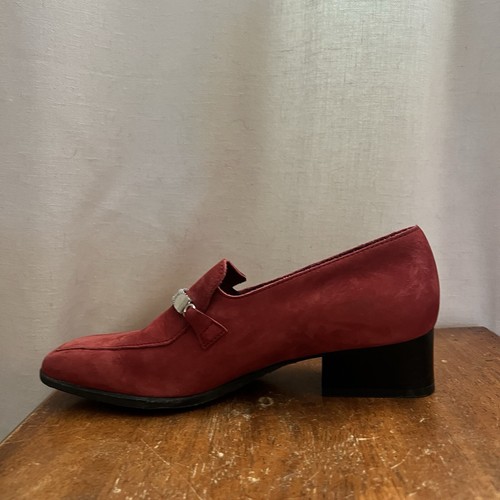 Arche Wildleder Schuhe rot weinrot neu Pumps Pfennigabsatz Größe 6,5 37 Wander Halbschuh - Bild 11 von 14