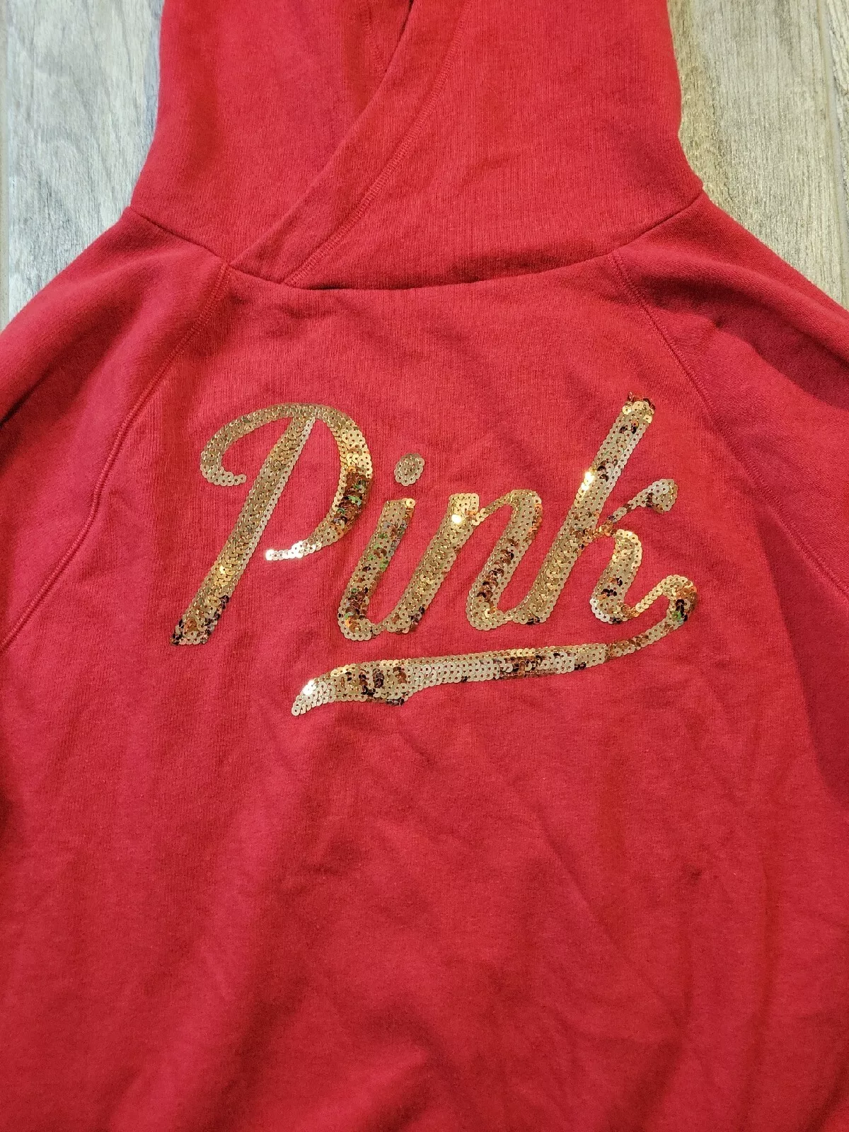 victoria-secret-vs sequin spellout bling hoodie