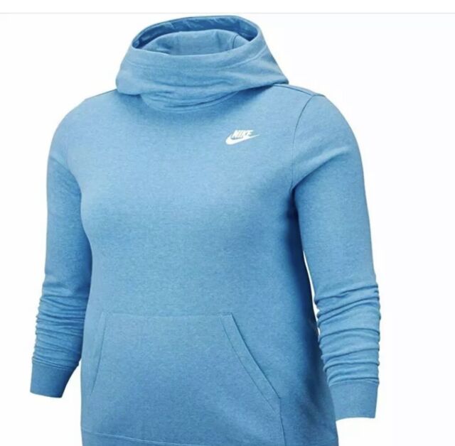 Nike NEW Womens Plus Size XXL Blue Fleece Varisty Hoodie Sweater cj0413-412 $50 | eBay
