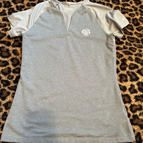 womans nike golf gray 2 tome v neck no 