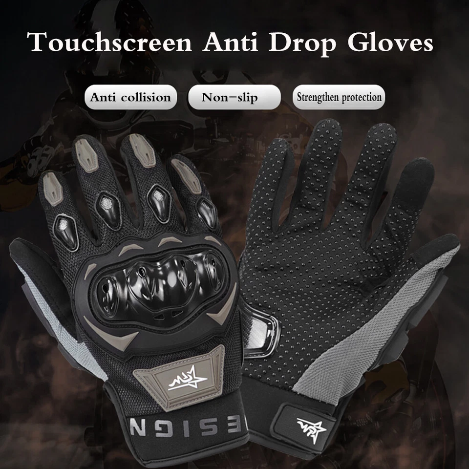 Nuevos Guantes Transpirables para Motocicleta Pantalla Táctil Guantes Antideslizantes para Motocicleta Foto 3 de 4
