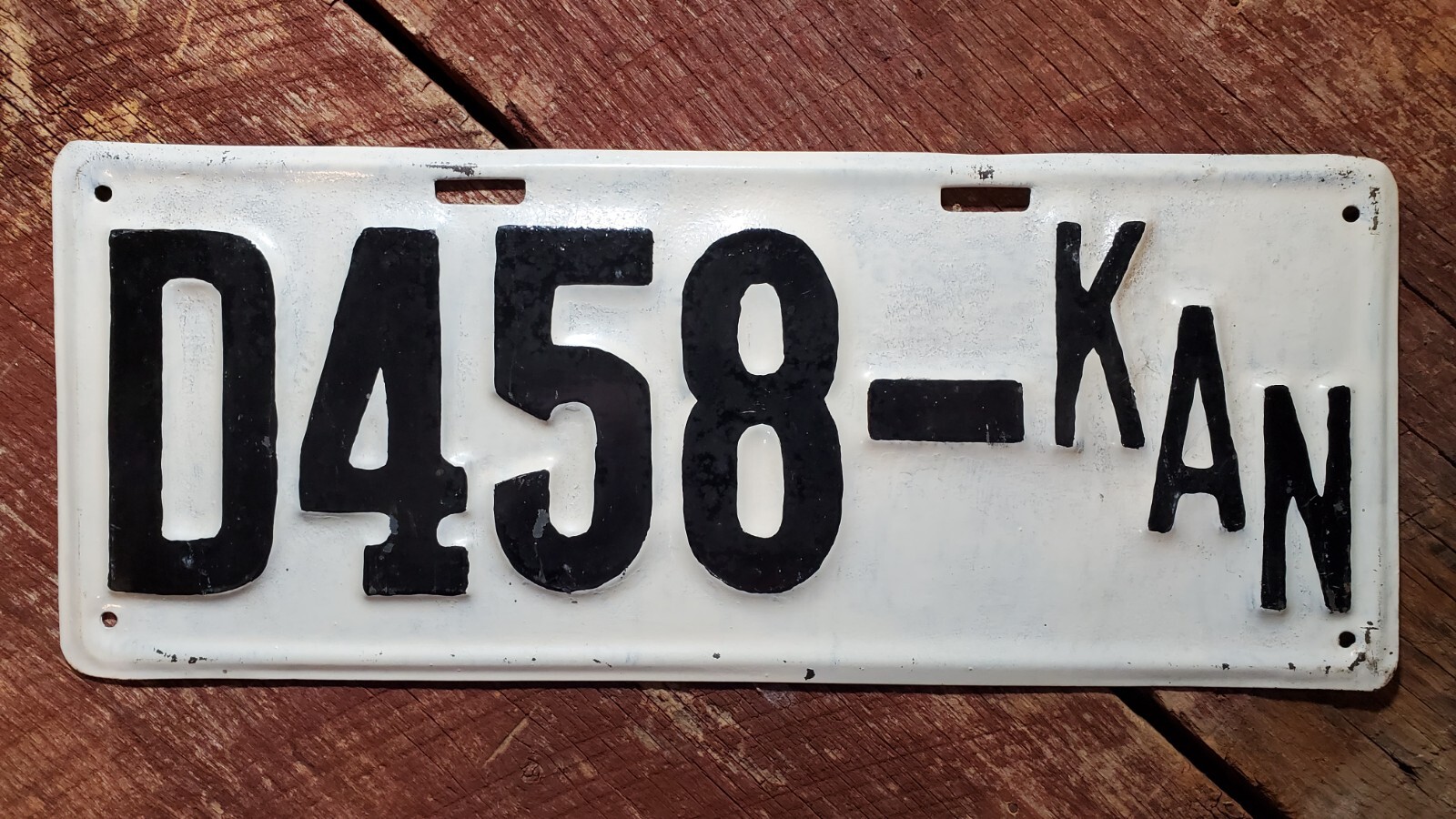 1913 Kansas DEALER License Plate First Issue D 458 eBay
