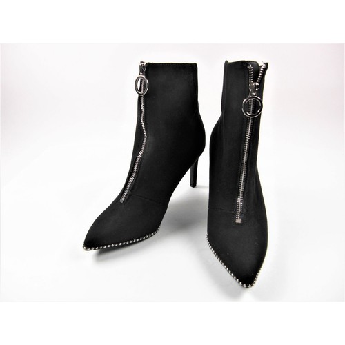 Bar III Damen-Stiefeletten Briget Microsuede Frontreißverschluss Größe 7,5 - Bild 5 von 5