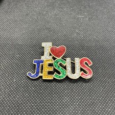 I     Jesus Beautiful Sparkly Brooch