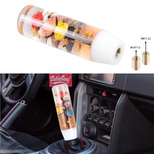 Universal Jdm Clear Multicolor Real Flowers Manual Gear Long Stick Shift Knob