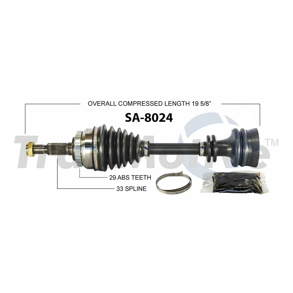 TrakMotive Front CV Axle Drive Shaft Joint Assembly For 1999-2002 Saab 9-3 - Image 2 of 3