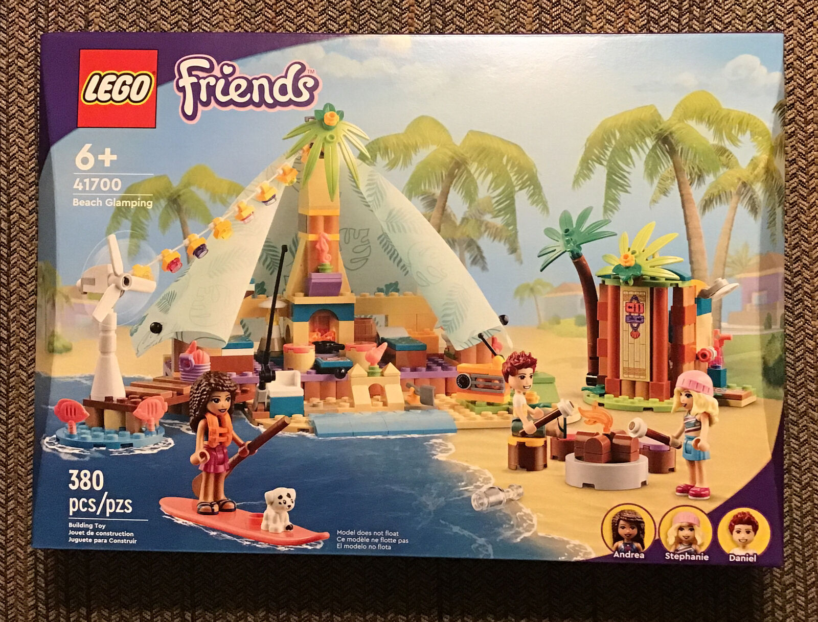 LEGO Friends - Beach Glamping #41700 Building Kit with Andrea, Stephanie, Daniel