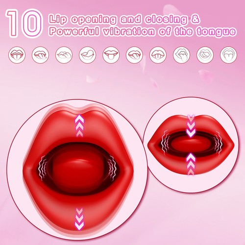G-Spot Vibrator Flapping Vibrating Licking Clitoris Oral Tongue Massager Sex Toy - Picture 2 of 11